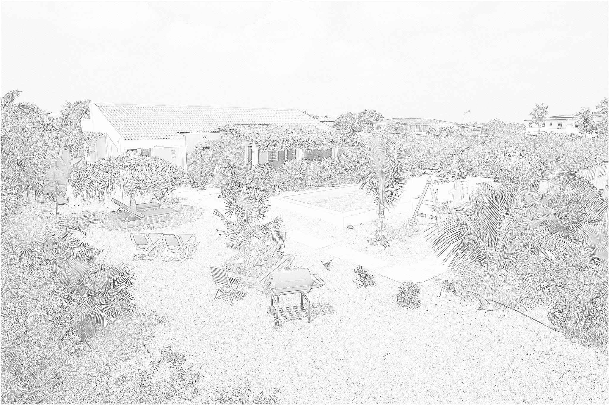 Bonaire luxury villa apartments - sketch Villa Ole guapa